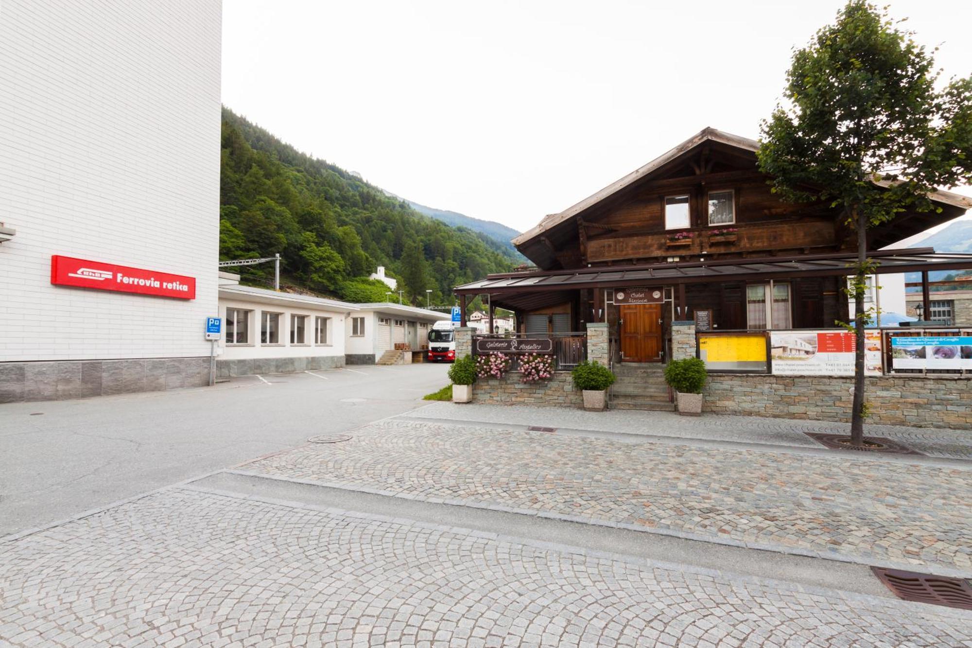 Ristorante Pensione Chalet Stazione Poschiavo Eksteriør billede